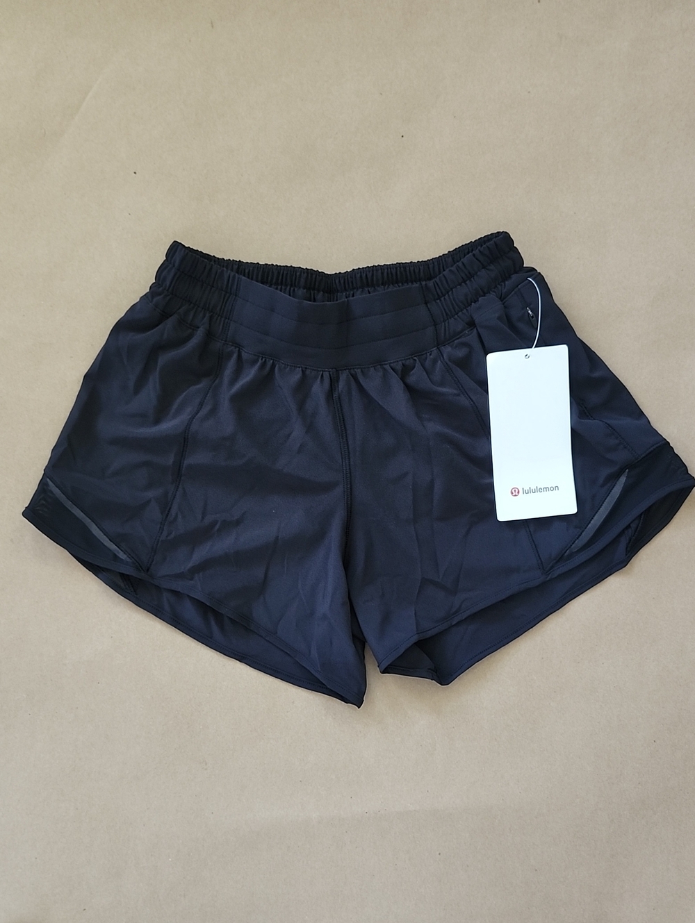 NEW With Tags- Lululemon Athletica Black Hotty Hot LR Women's Shorts - 4" Lined